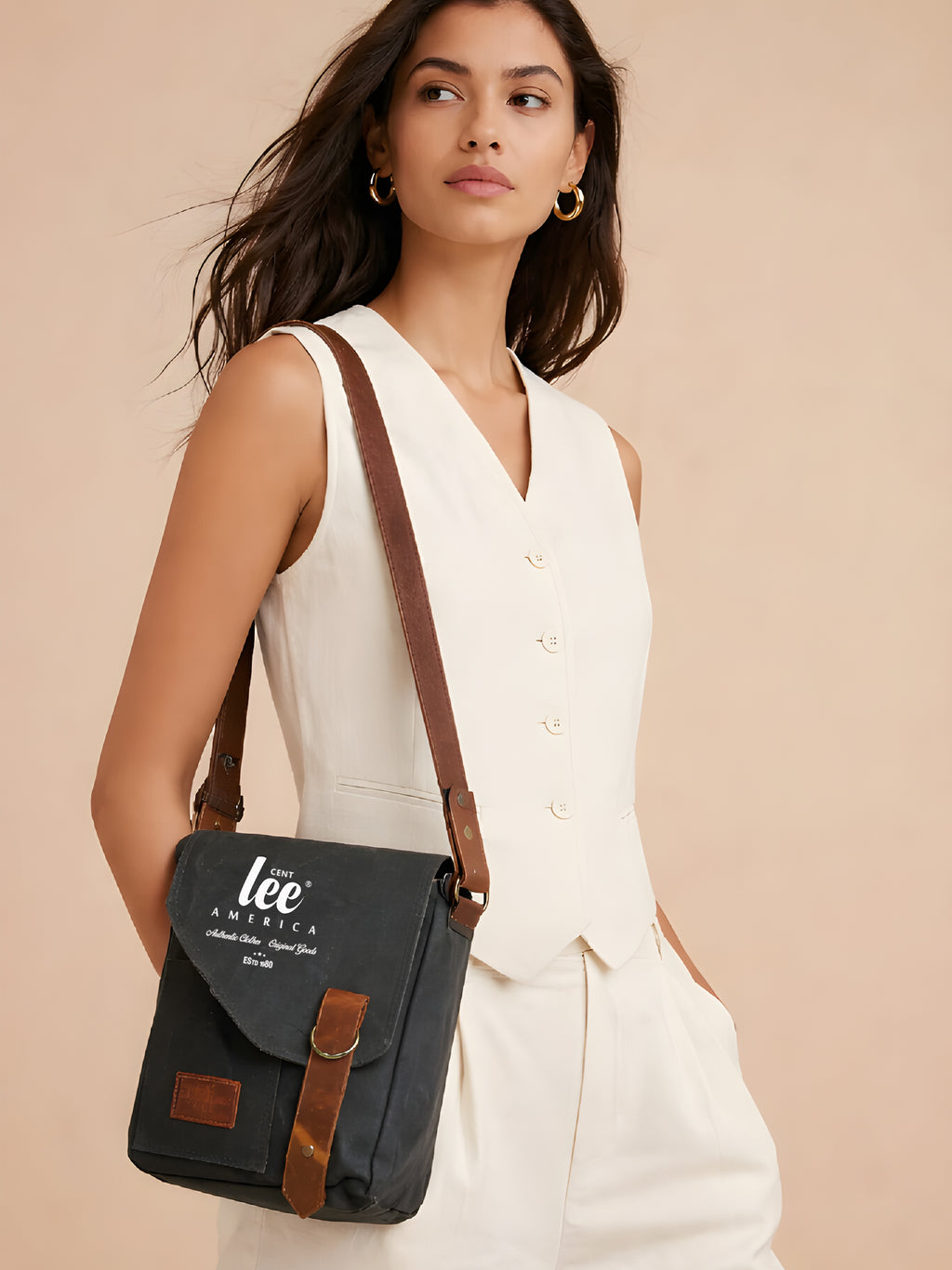 ÇANTA gerçek deri spor askılı erkek bayan