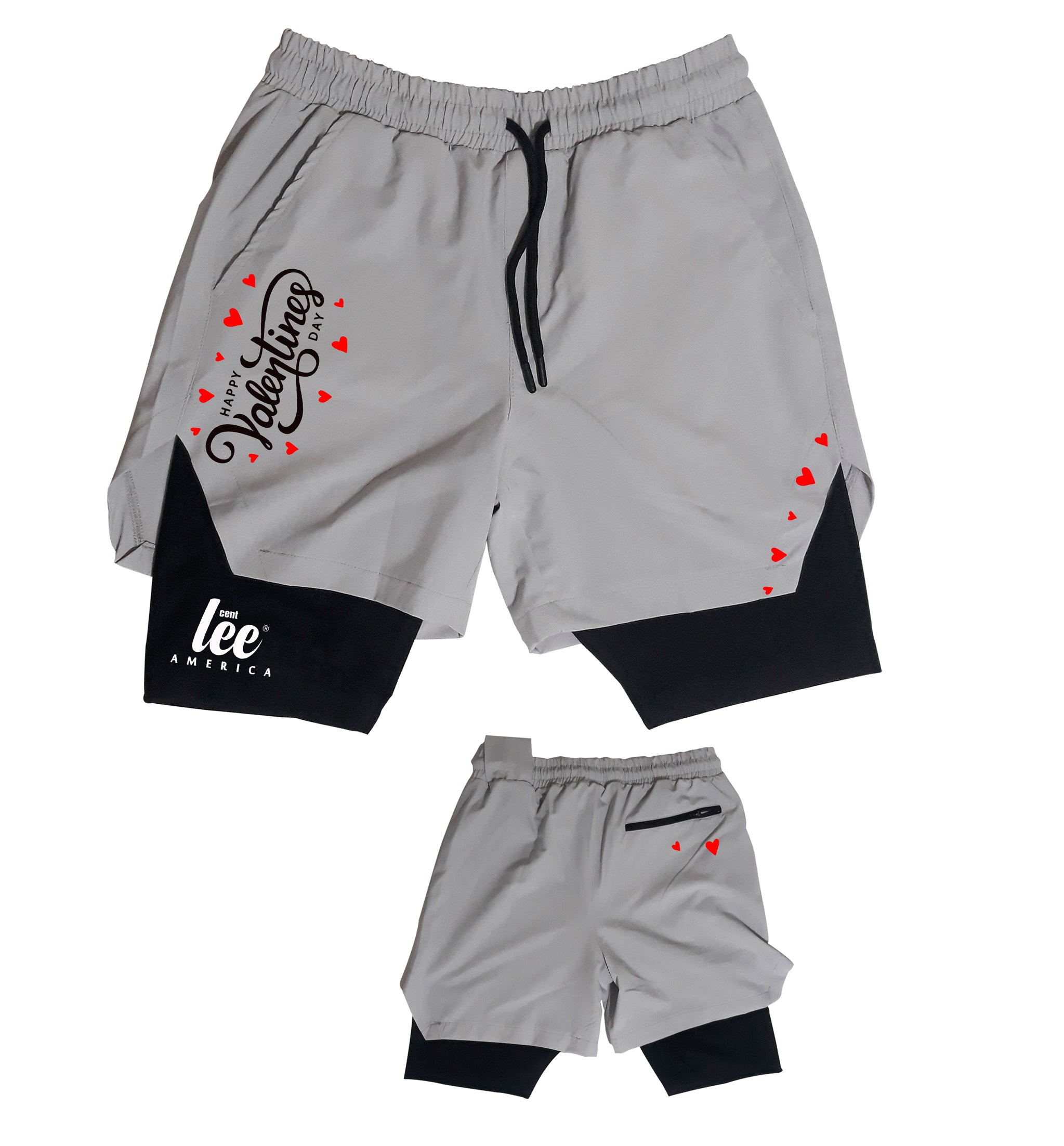 şort spor mayo gri siyah  fitnes deniz şort unisex